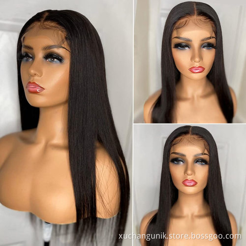 Uniky 150% 180% Density HD Full Lace Human Hair Wigs For Black Women,Wholesale Brazilian Virgin Hair Transparent Lace Front Wig